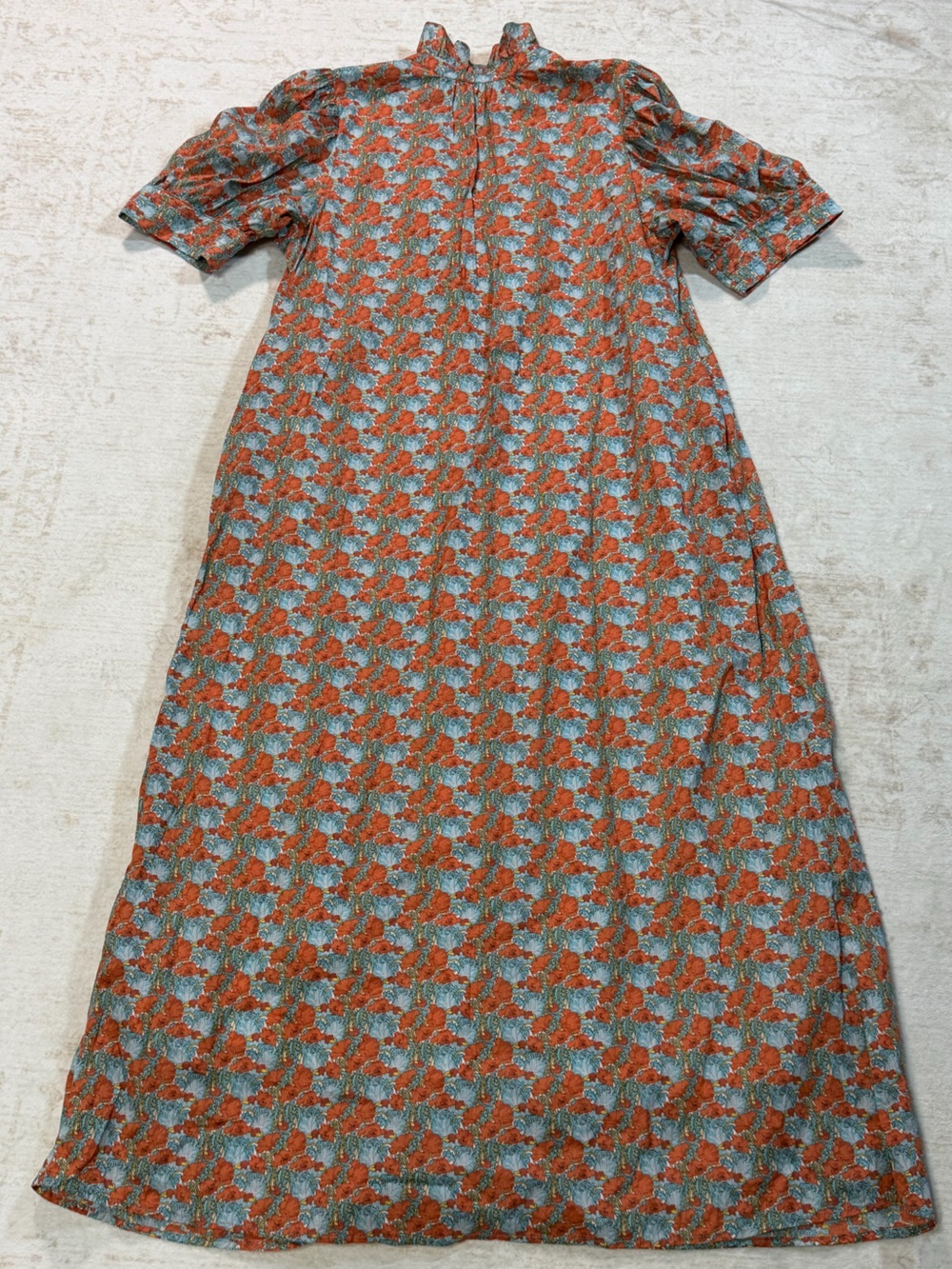 Hyacinth House Floral Puff Sleeve Button Front Maxi Dress Cottagecore - Picture 7 of 12